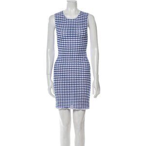 Alexander Wang Bodycon Blue and White Textured Minidress